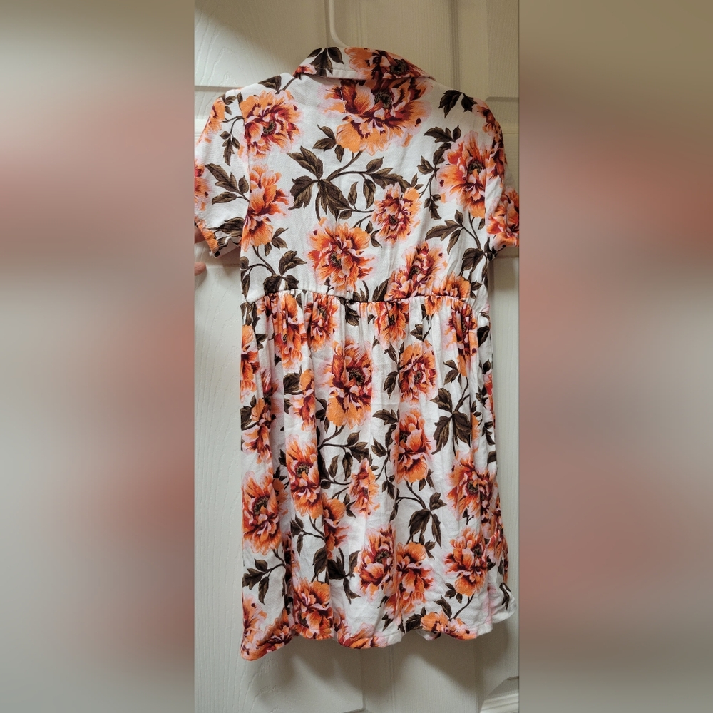 Old navy 5t white and orange dress